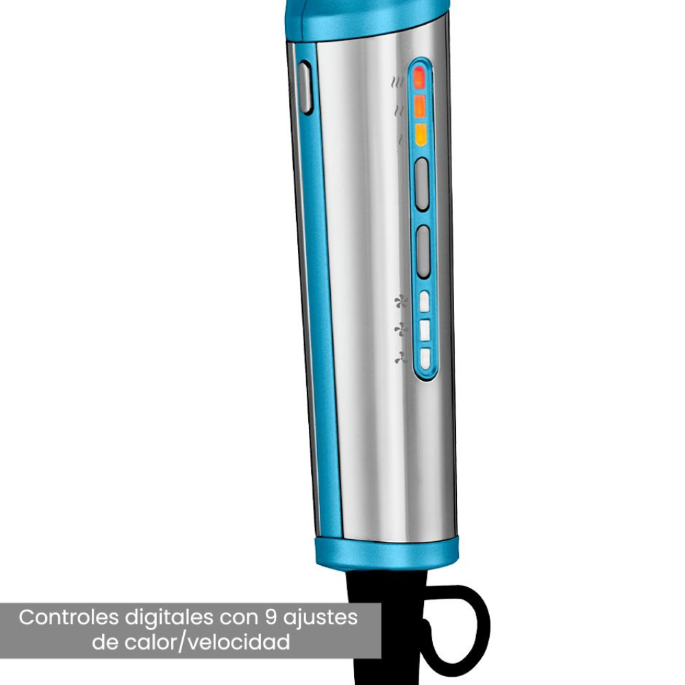 Secadora Profesional BabylissPRO Nano Titanium 1400W Azul con Difusor y Accesorios