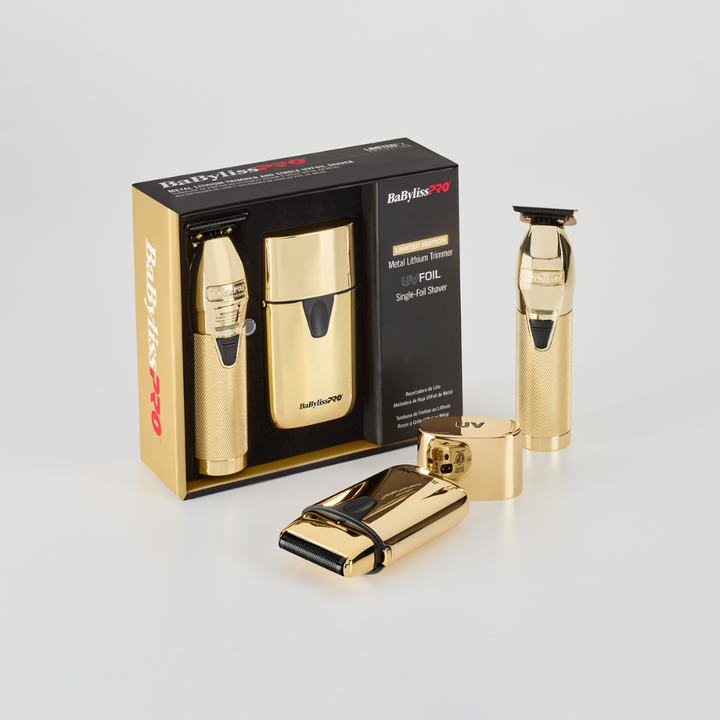 BaBylissPRO Combo Gold FX+ Metal Collection: Trimmer & Shaver UV
