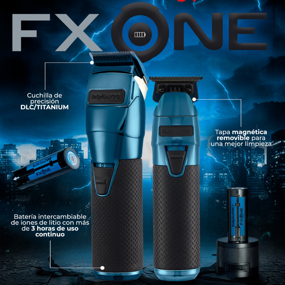 BaBylissPRO Trimmer FXONE BlueFX - Color Azul Metálico con Negro