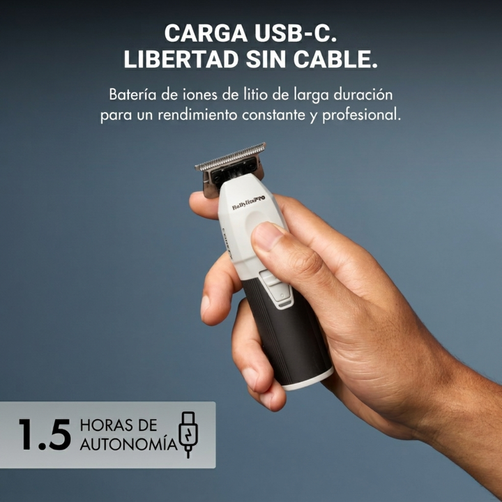 BaBylissPRO Trimmer CoreFX Gris – Precisión Profesional en tus Manos
