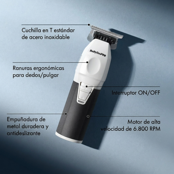 BaBylissPRO Trimmer CoreFX Gris – Precisión Profesional en tus Manos