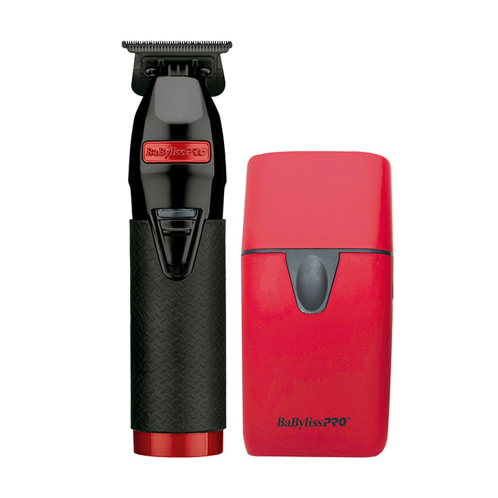 Combo Trimmer Fx+ y Shaver UV Negro/Rojo BabylissPRO