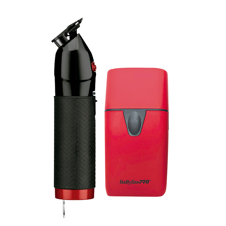 Combo Trimmer Fx+ y Shaver UV Negro/Rojo BabylissPRO